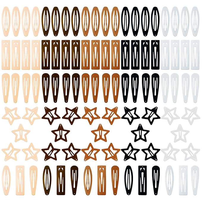 100PCS Snap Hair Clips for Women, 2 Inch Non-Slip Metal Barrettes, Stylish Hair Accessories for Girls, Perfect for Daily Use and Styling