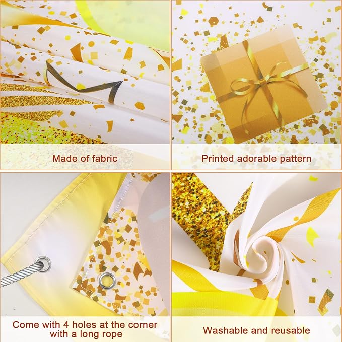Tatuo Happy Birthday Decorations Backdrop Banner - Image 3