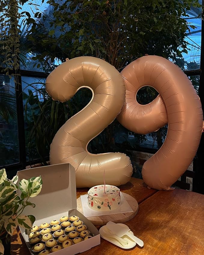 Light Brown Number 3 Balloon 40 Inch - Image 8