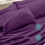 Bare Home Microfiber Plum King Pillowcases - 4 Pack, 20x40