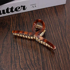 Big Hair Claw Clip Metal Claw Clips for Women Strong Hold Claw for Heavy Hair Brown Acetate Claw Clips for Girls 4.5" Jaw Clamp Large Hair Accessories for Long Thick Hair(New Brown)