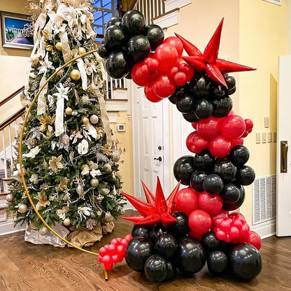 Lukiituke Red and Black Balloon Arch Kit, BBQ Casino, New Year Decorations - Image 4