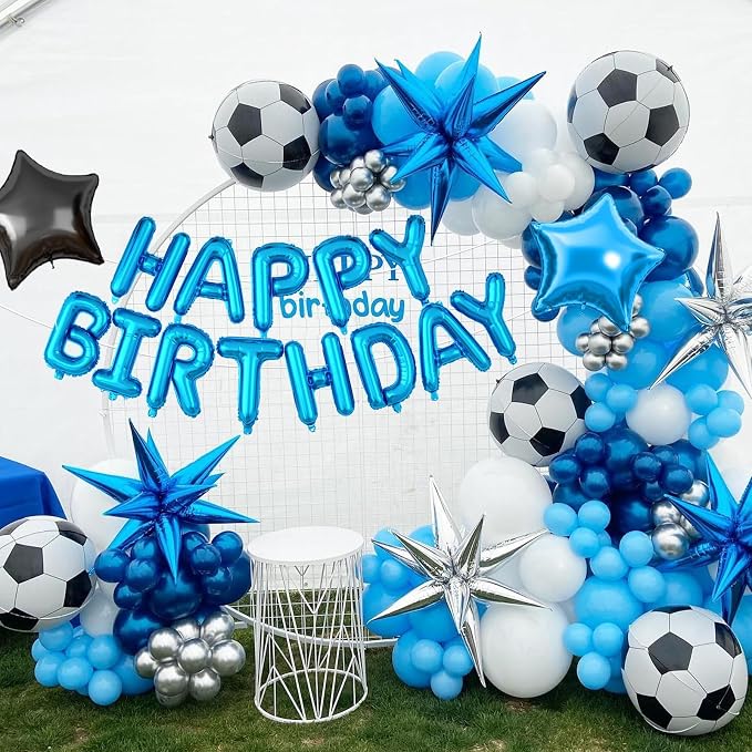29PC Soccer Happy Birthday Balloon Banner, 16Inch 3D Aluminum Letter Banner Sign - Image 7