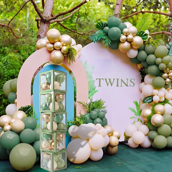 Thyle 5pcs Twins Balloon Boxes Clear Baby Shower Boxes - Image 6