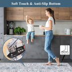 Area Mat for Living Room, 5'x8' Waterproof Vintage Print Floor Mat for Bedroom Kitchen, Stain Resistant Non-Slip Rug for Under Dining Table, Soft Floor Play Pad for Baby Spills, Pet Accidents