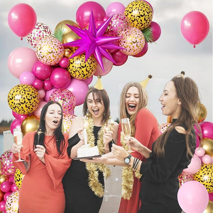 Hot Pink Cheetah Print Balloon Arch Kit - Image 7