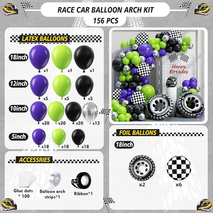 Monster Truck Balloon Arch Garland Kit 156pcs - Image 2