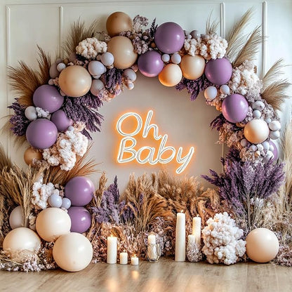 PartyWoo Dusty Purple Balloons 50pcs Lavender Lilac Dark Royal Purple Boho | 12 - Image 5