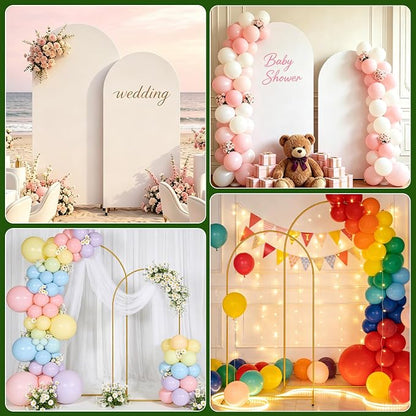 2 Pack Arch Backdrop Stand and Cover Set, Balloon Arch Stand | Metal Background - Image 7