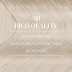 YoungSee Clip in Hair Extensions Real Human Hair Blonde Hair Extensions Clip ins Platinum Blonde Full Head Real Human Hair Extension Clip ins for Women 7Pcs 120G 16Inch