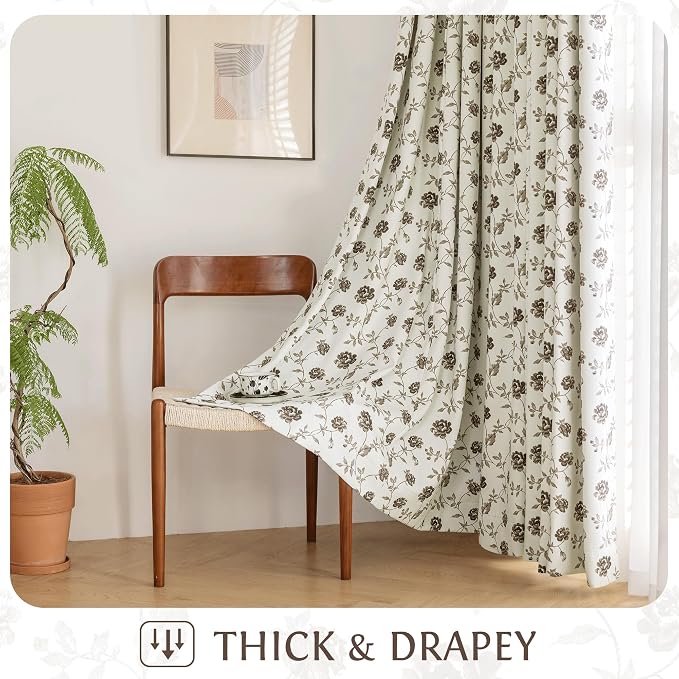 Beauoop Floral 100% Blackout Curtains - Image 7