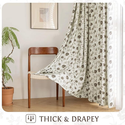 Beauoop Floral 100% Blackout Curtains - Image 7