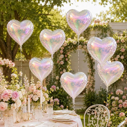 Iridescent Heart Balloons, Baby Shower, Valentine and Party Decorations - Image 6