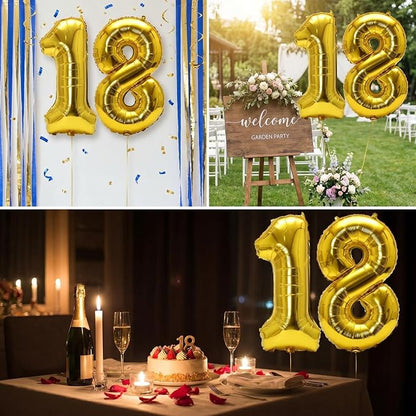 Number 18 Balloon Foil Mylar Balloons - Image 3