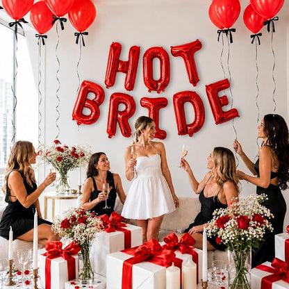KatchOn Red Hot Bride Balloons For Red Bachelorette Party Decorations | Bride - Image 4