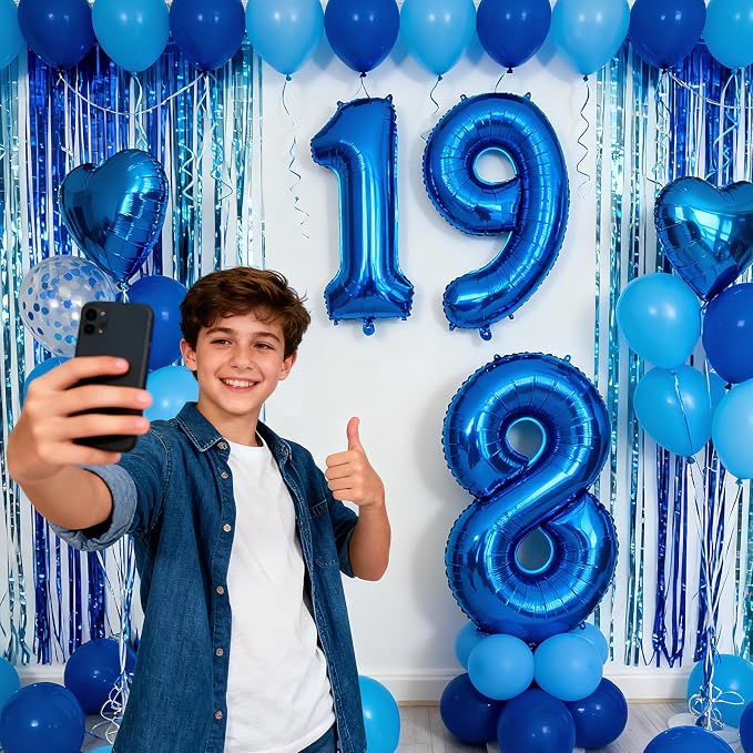 40 Inch Navy Blue 6 Balloon for 6th Birthday Party, Helium Giant Foil Number 6 - Image 3