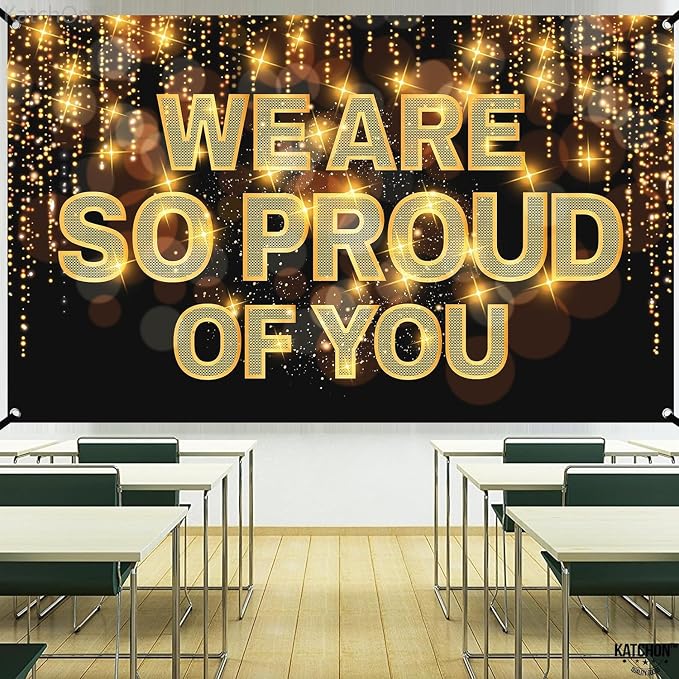 KatchOn We Are So Proud of You Banner 72x44 Inch | Graduation Decorations 2026 - Image 2