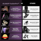 GLAMUP® FusionPro™ 6 in 1 Hot Air Styler- Wrap Curler & Thermal Brush Straightener, High Speed Hair Dryer, Round Brush, Volumizer, Hair Styling Gift Set with Travel Bag, Blow Dryer Brush