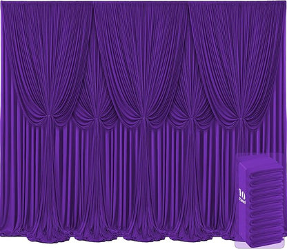 10 Panels Purple Backdrop Curtains by Tao-GePartyDecorations