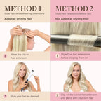GOO GOO Clip in Hair Extensions Real Human Hair, Remy Human Hair Extensions Clip ins for Women, Natural Human Hair, 16inch 110g 7Pcs, 17A/60A Ash Blonde Highlighted Platinum Blonde