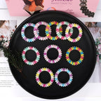 JessLab Spiral Hair Ties 10-Pack, No Damage Cute & Soft Elastic Coil Hair Ties for Women & Kids, Gentle Ponytail Holders for Thick or Thin Hair, Assorted Colors