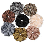 Scrunchies Hair Ties for Women - Big Silk Satin Scrunchie Jumbo Gaint Oversized Cute Scrunchy for Curl Thick Hair Ligas Para el Cabello De Mujer Decorations Hair Accessories Gift for Girls