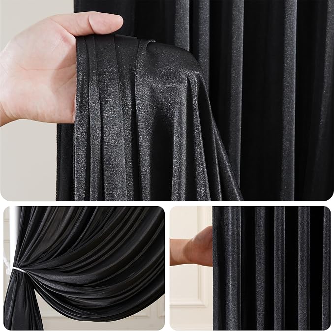 10x10ft Black Glitter Backdrop Curtain - Image 8