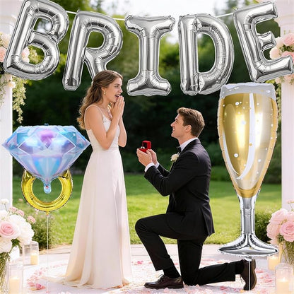 40inch Silver Bride Balloons Bachelorette, Bride To Be Bridal Shower Balloon - Image 4