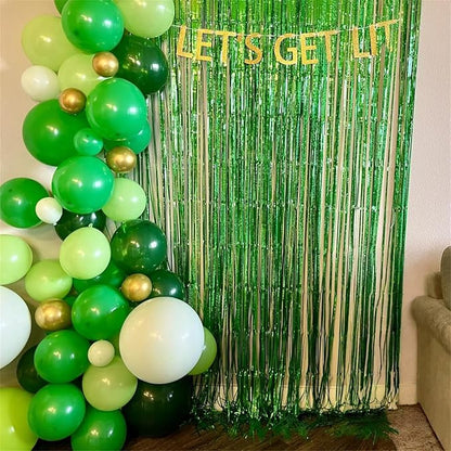 Green Gold Balloons Set, Dark Green Pearl Lime Green Metallic Gold White - Image 5