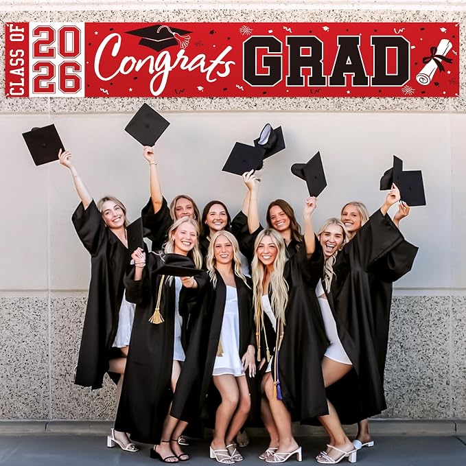 2026 Graduation Yard Sign, Large Congrats Grad Yard Banner Class of 2026 Banner - Image 7