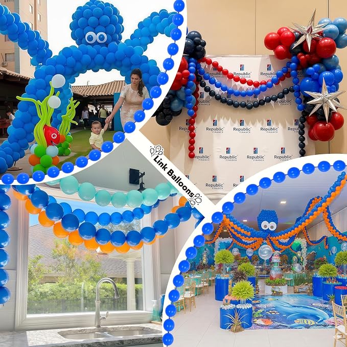 Royal Blue Linking Balloons, Tails Balloon - Image 8