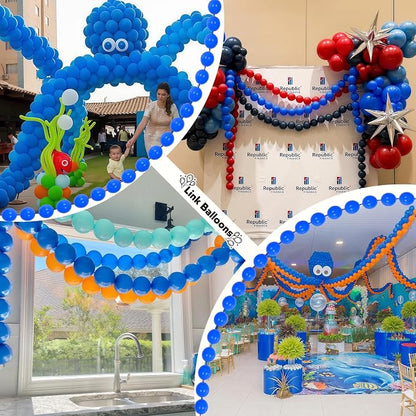 Royal Blue Linking Balloons, Tails Balloon - Image 8