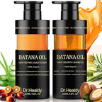 Batana Oil Shampoo and Conditioner Set - for Hair Growth,Thickening & Hydration,Sulfate Free - Fights Hair Loss & Clarifies Scalp -Root Activator Shampoo for Men (6.8 Fl Oz×2)