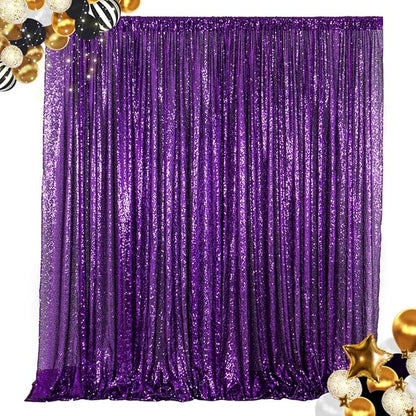 ShinyBeauty Purple Sequin Backdrop 10FTx10FT by ShinyBeauty