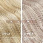 Ve Sunny Clip in Hair Extensions Real Human Hair 20inch Remy Hair Extensions for Women Real Hair Ash Blonde Highlight Bleach Blonde Hair Double Weft 7pcs 120g