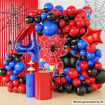 40 Inch Spider Number 4 Foil Balloons - Image 5