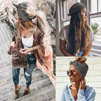 DRESHOW 6 PCS Adjustable Headbands for Women Knotted Headbands Elastic Non-Slip Fashion Hair Bands for Workout Sports Running Yoga