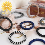 20Pcs Hair Ties For Thick Hair, Strong Stretchy Hair Bands For Women Girls, No Slip Braided Hair Ties No Damage, Ponytail Holders-Exceptionally Secure with Gentle Hold (Set 3)