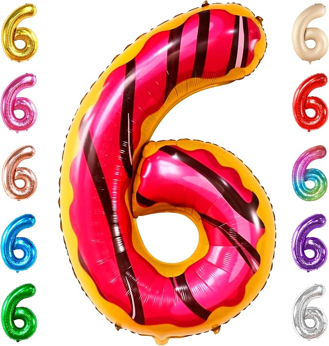 KatchOn, Giant Number 6 Donut Balloon by KatchOn