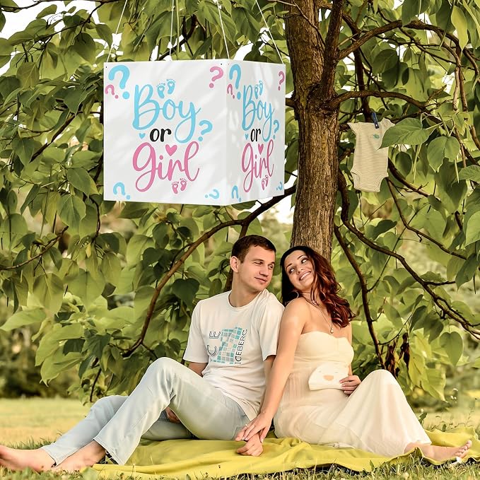 23 Pcs 20 Inch Jumbo Gender Reveal Balloon Drop Box Kit - Image 6