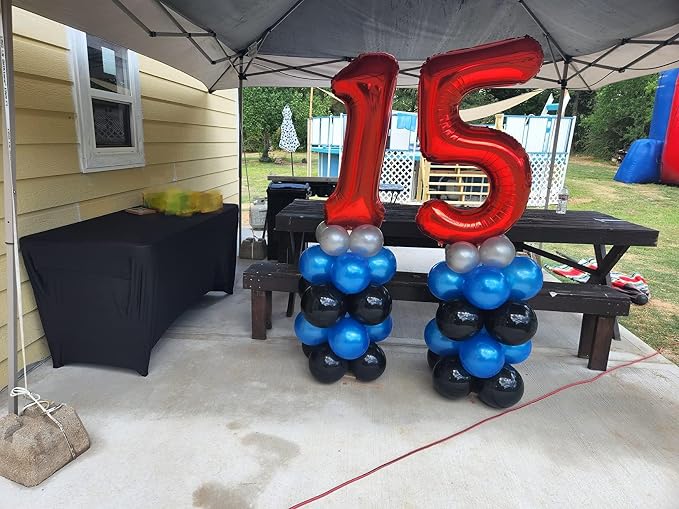 Number Balloons 5 Balloon Red for 5th Birthday Party Decorations, 40 inch | - Image 4