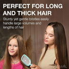 Janeke Original Patented Superbrush Detangler Brush Anti-static Hairbrush Easy For Wet or Dry Use Flexible with Nylon Bristle Great for All Hair Types - Long Thick Curly (Tiffany)