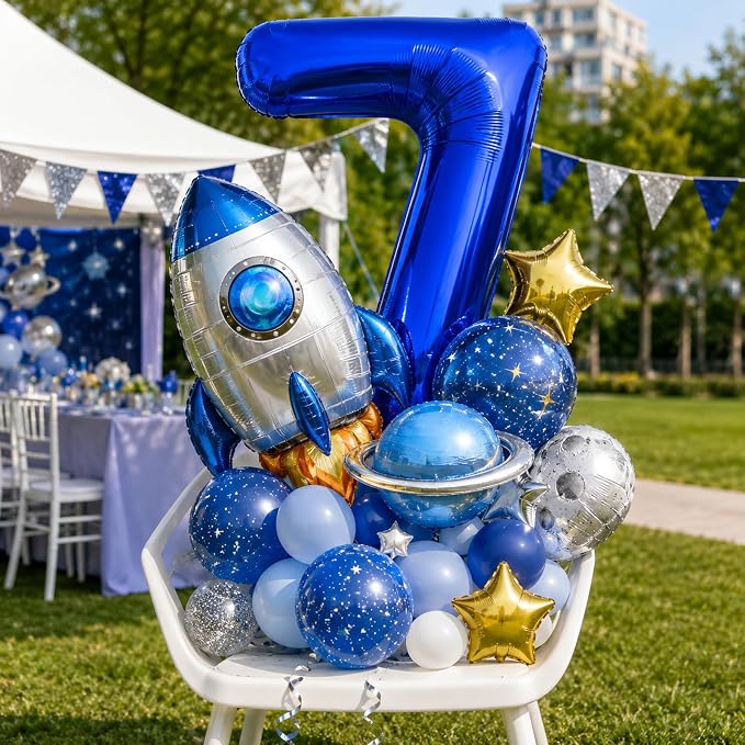 40 Inch Balloon Number 2 Navy Blue, Large Foil Dark Royal Blue Number Balloons - Image 7