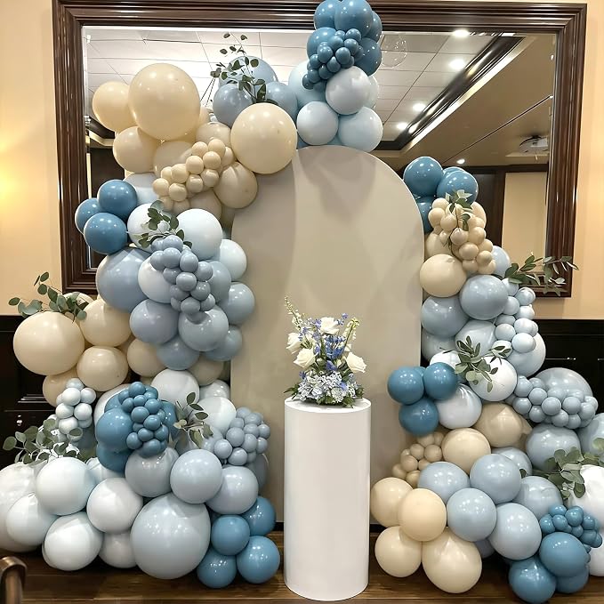 Dusty Blue Balloon Arch Kit, Wedding Decorations - Image 8