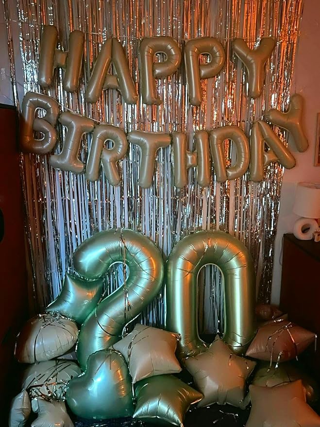 Sage Green 40 Inch 0 Number Balloons, 0 Decorations - Image 4