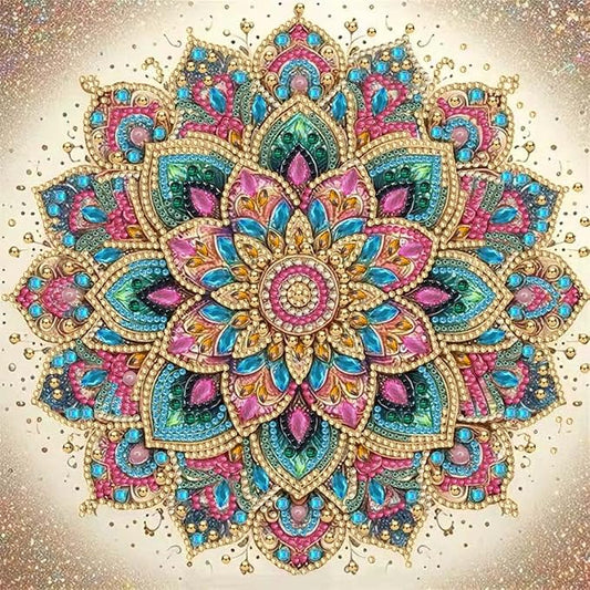 OJTOYART Mandala Flower Special Shaped Diamond Art Kits by Unknown