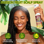 Loc Moisturizing Spray for Dull, Dry Locs - Daily Passion Fruit Hair and Scalp Moisturizer for Dreadlocks, Sisterlocks, Microlocks, Braids - Rose Water for Hair Loc Spray Moisturizing Refreshing(2PCS)