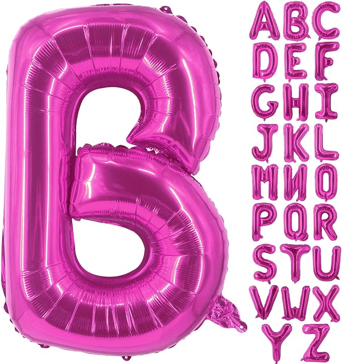Lovoir 40 Inch Large Hot Pink Letter B Balloons Big Size Jumbo Mylar Foil by Lovoir