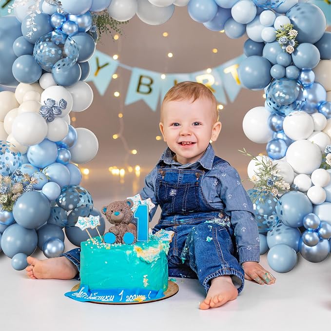 Amandir 173Pcs Dusty Blue Balloon Arch Garland Kit | Baby Light Dusty Blue - Image 6