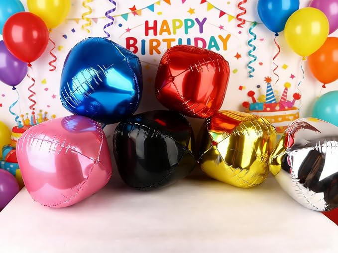 6pcs Black Foil Balloons 22inch Round Balloons - Image 5